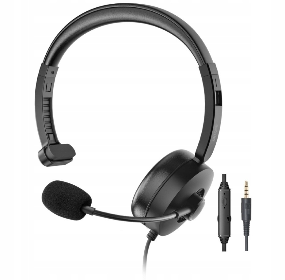 Astrum HS610 Call center vezetékes 3,5mm jack fejhallgató mikrofonnal
