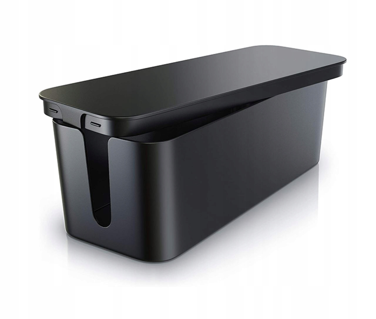 Organizer Na Kable Pojemnik Pudełko Listwy Przewody Czarny M 32CM