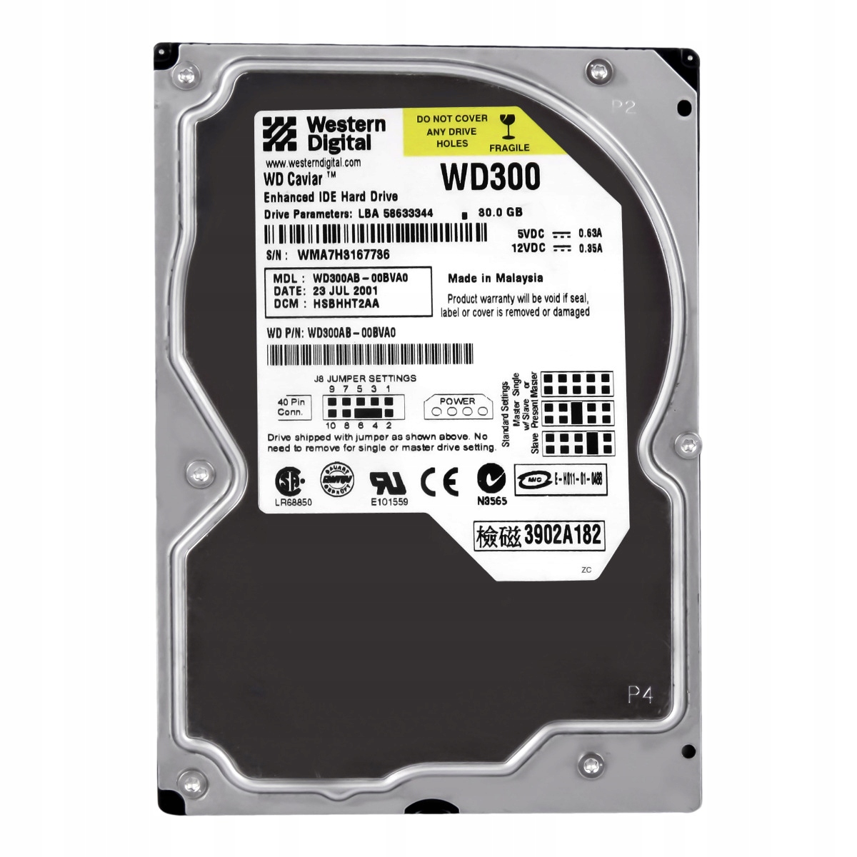 Wd Caviar 30GB 5.4K 2MB Ata 3.5'' WD300AB-00BVA0