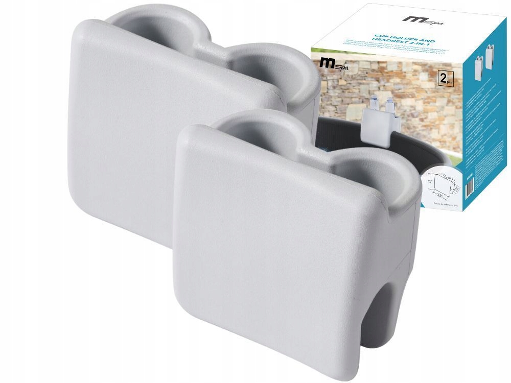 Držák na nápoje a opěrka hlavy MSpa 2v1 2 ks