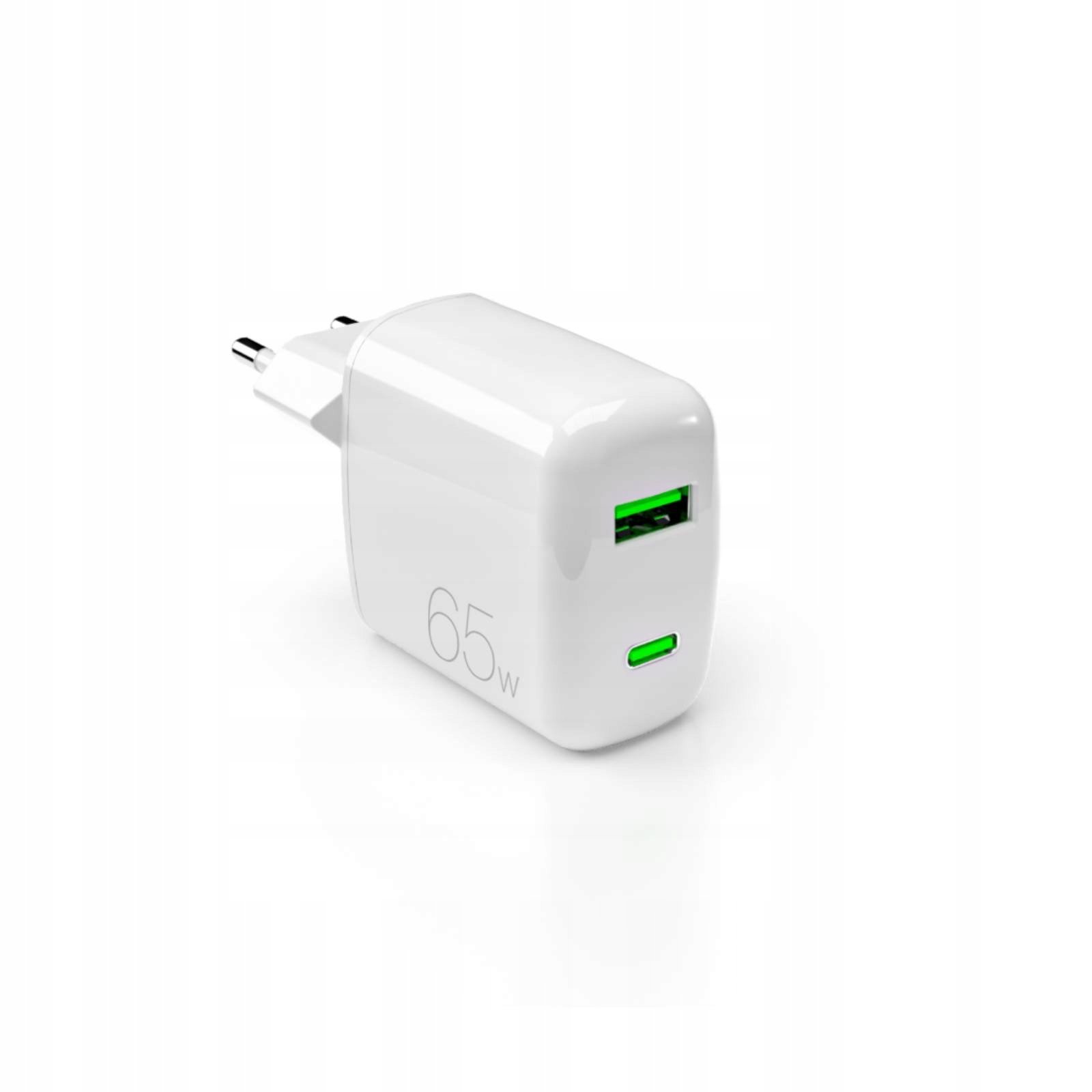 Nabíjačka sieťová Usb-a Usb-c GaN 65W biela