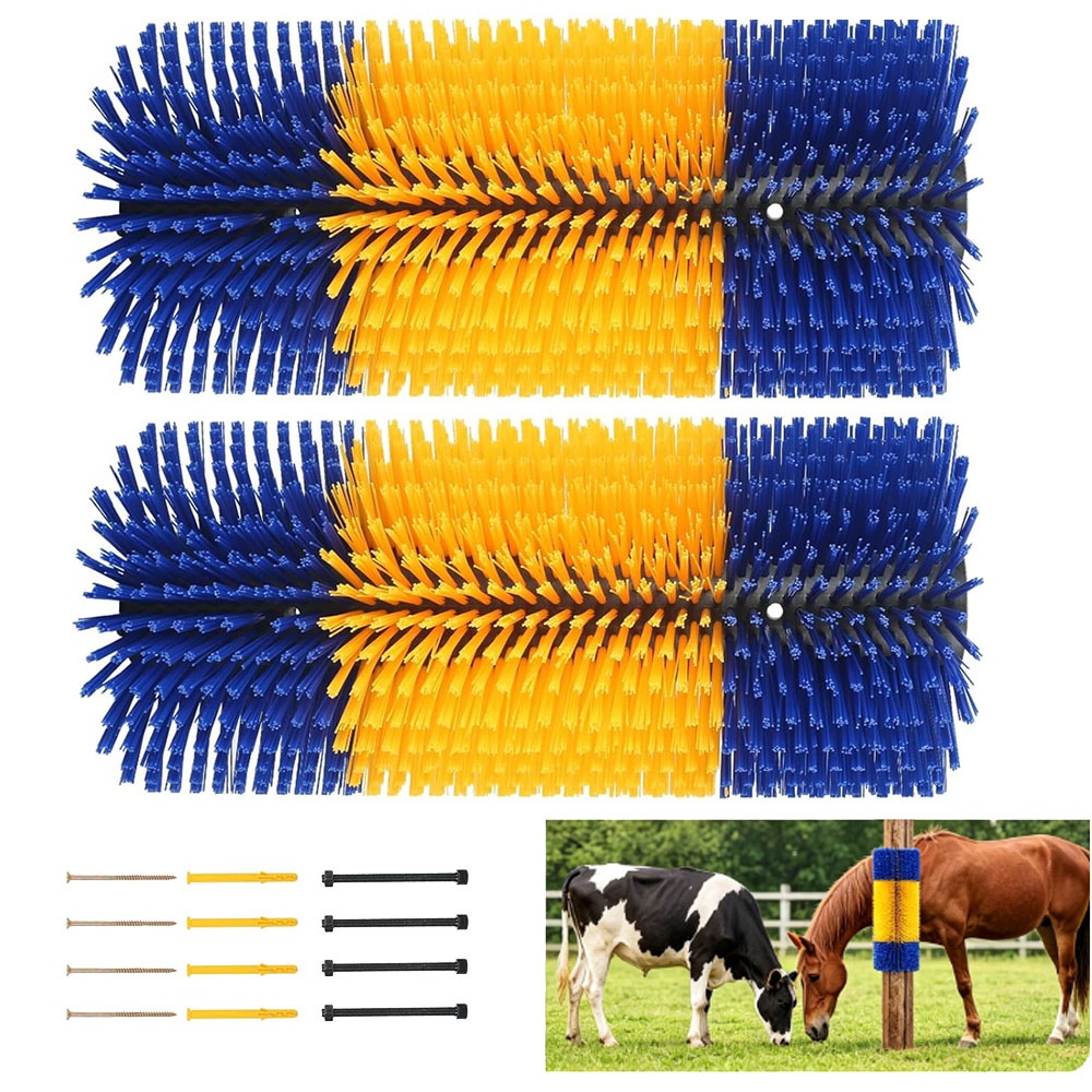 Drapak Dla Krów I Koni 2 Sztuki, Szczotka Do Bydła Montażowa 44cm Nylon