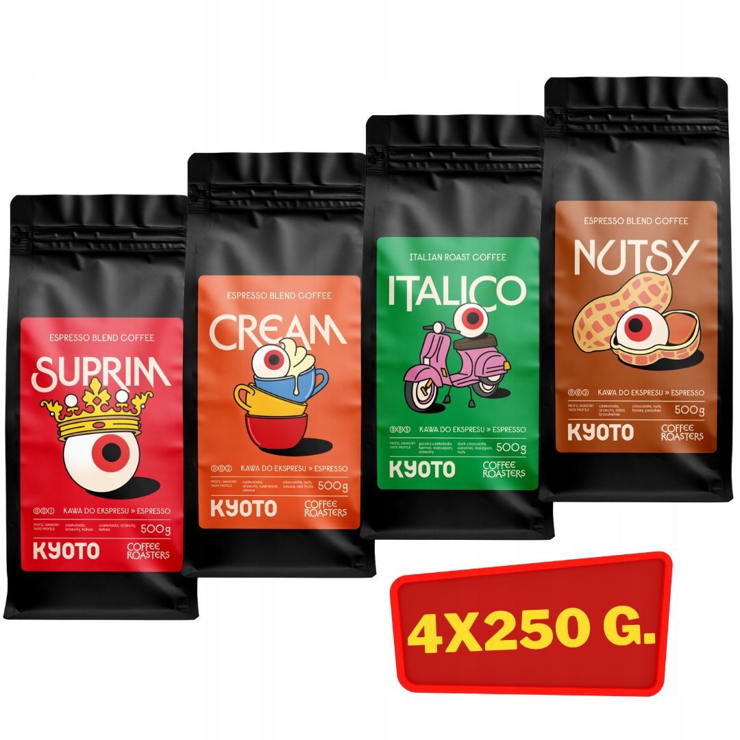 Kyoto Espresso (Zestaw degustacyjny Blends) 4 x 250 g