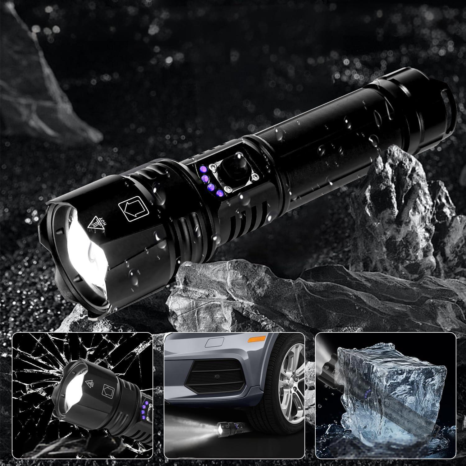 LATARKA LED TAKTYCZNA - 3000 LUMENÓW POLICYJNA WOJSKOWA WODOODPORNA Maksymalna siła światła 20002 lm