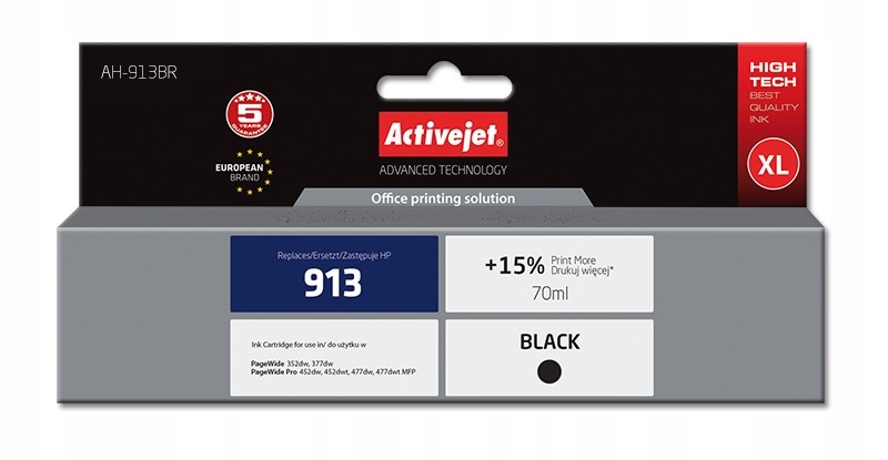 Tusz Activejet Hp 913 L0R095AE AH-913BR 70ml Black