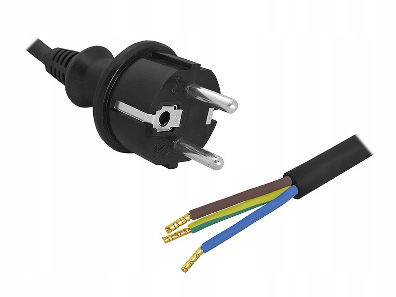 2x 5 m připojovací kabel s přímou zástrčkou 250V 16A 3x1 mm² IP44 H05RR-F