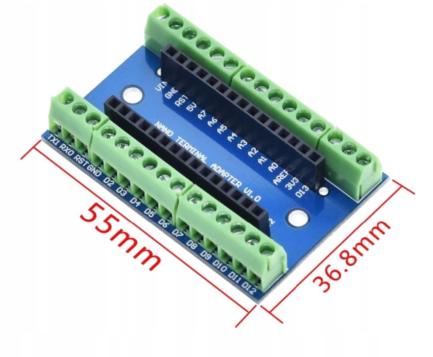319 Terminal połączeniowy do Arduino Nano V3.0 Waga produktu z opakowaniem jednostkowym 0.1 kg