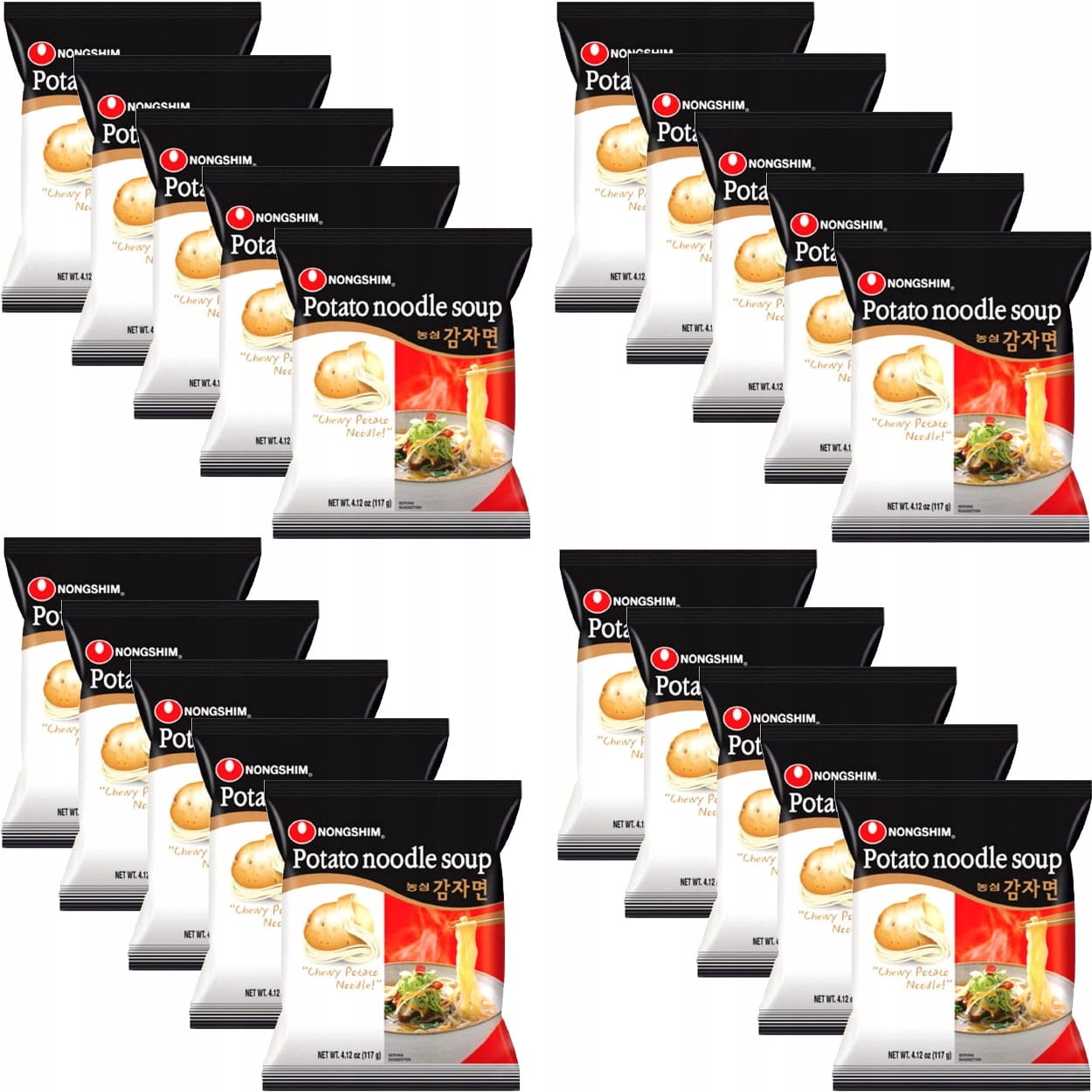 Levně Karton Korejská instantní polévka s bramborovými těstovinami 20 x 100 g Nong Shim