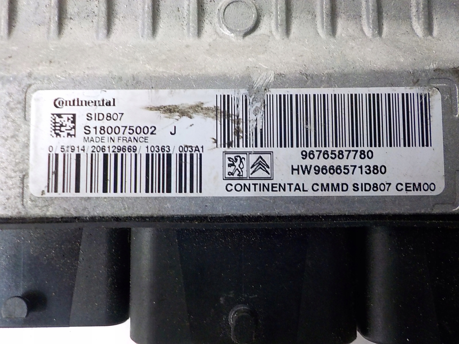 PEUGEOT computer control unit S180075002J 9676587780
