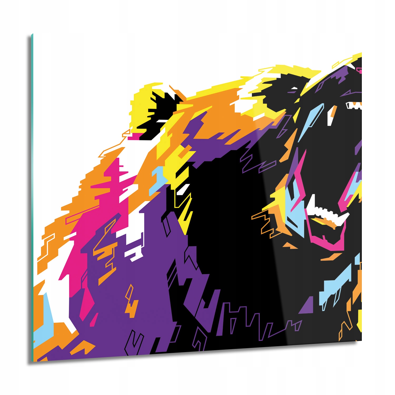 Farebný medveď Sklenený obraz na stenu 60x60