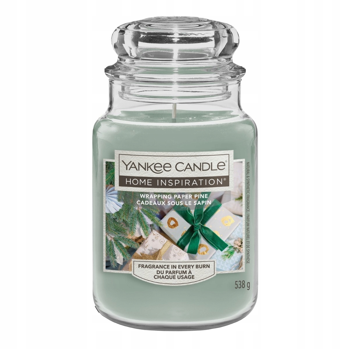 Tradiční vonná svíčka farnosti Wrapping Paper Pine Yankee Candle 538 g
