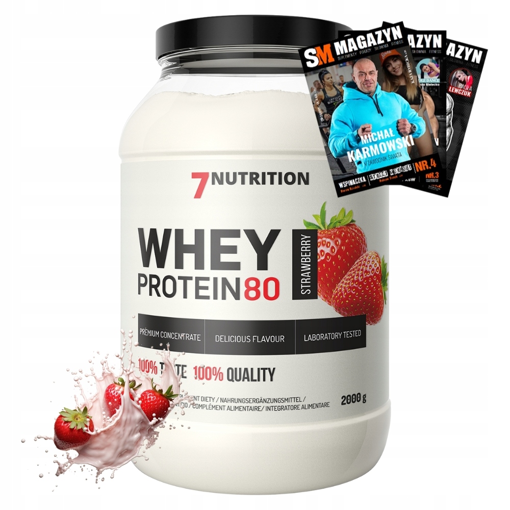 7NUTRITION Whey Protein 80 2000 G Protein Koncentrát Wpc Svalová Hmota Síla