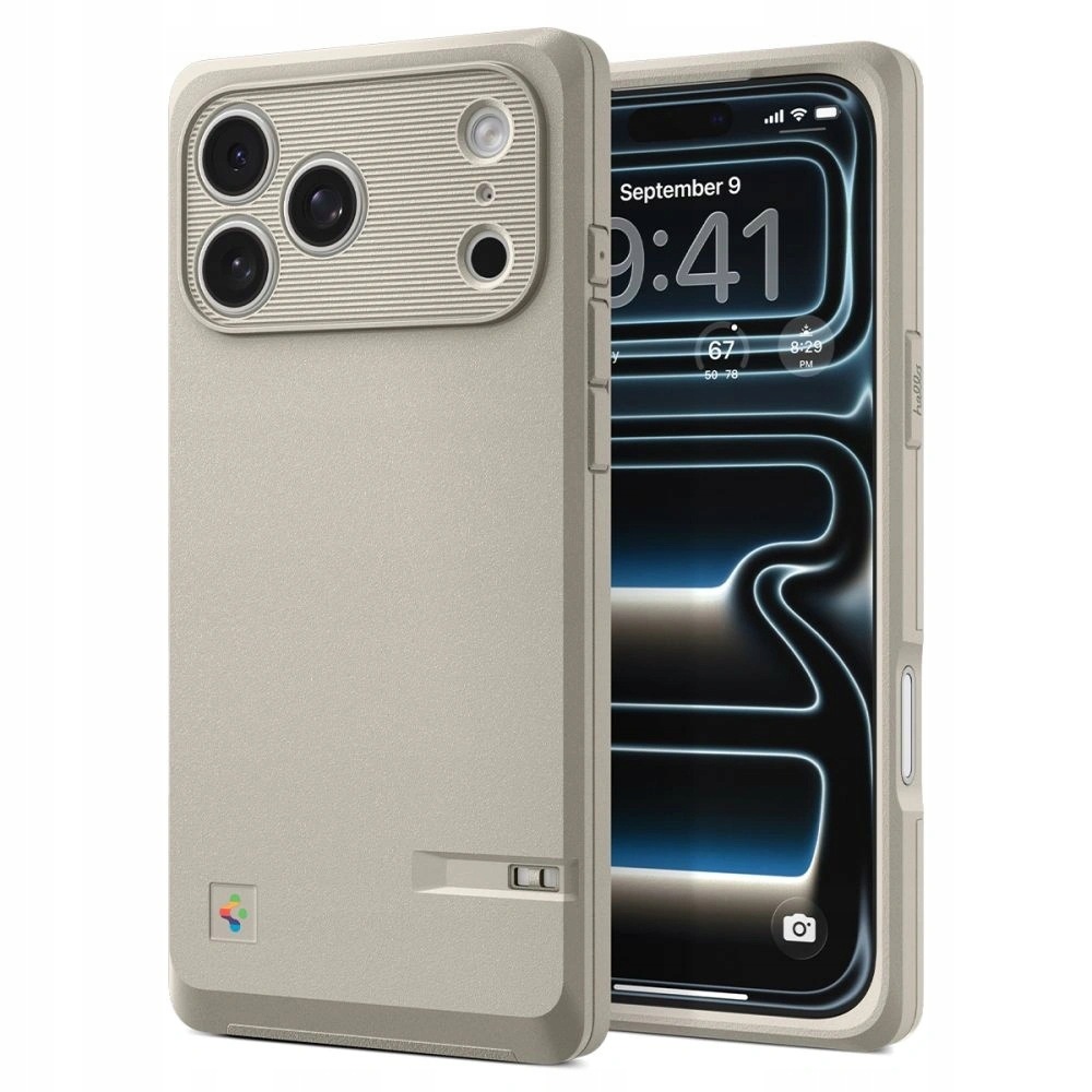 Pouzdro Spigen Classic Ls MagSafe na iPhone 17 Pro béžové