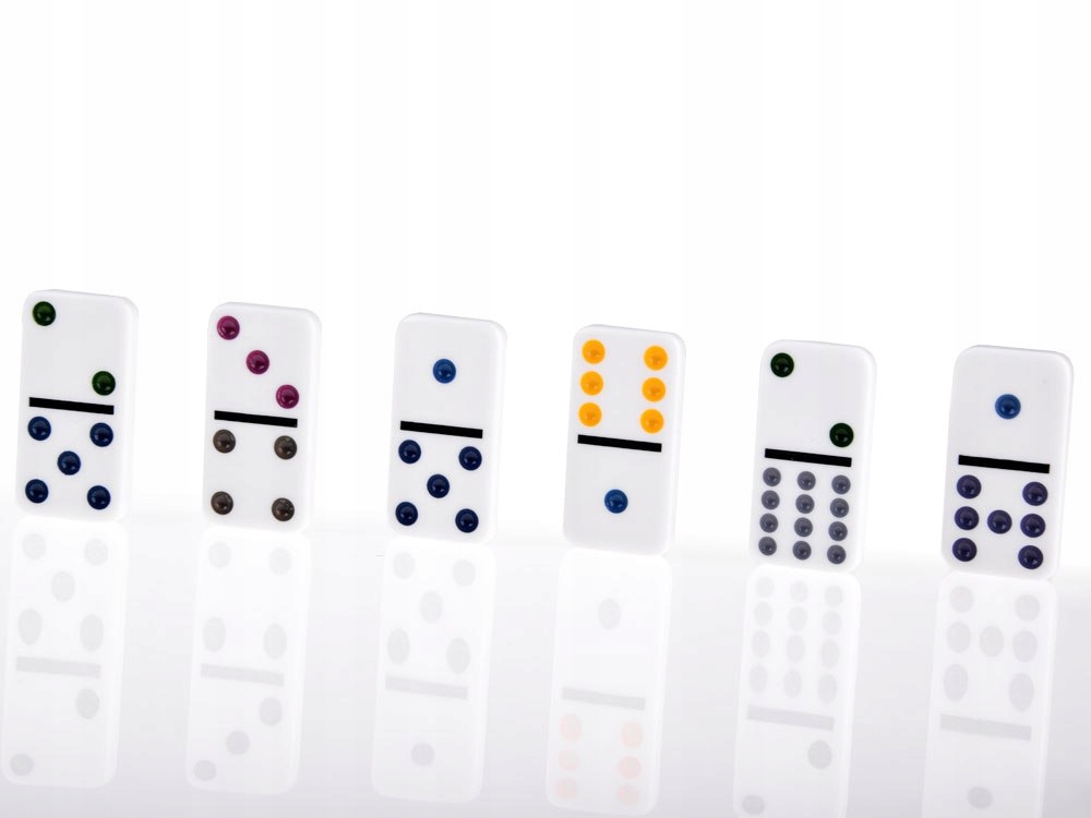 Domino gra Mexican Train metalowy kuferek GR0630 Język instrukcji angielska