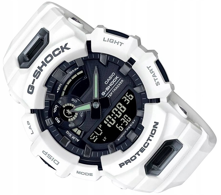 Módní Sportovní Hodinky Casio G-shock GBA-900-7AER Bílé Bluetooth Kroky