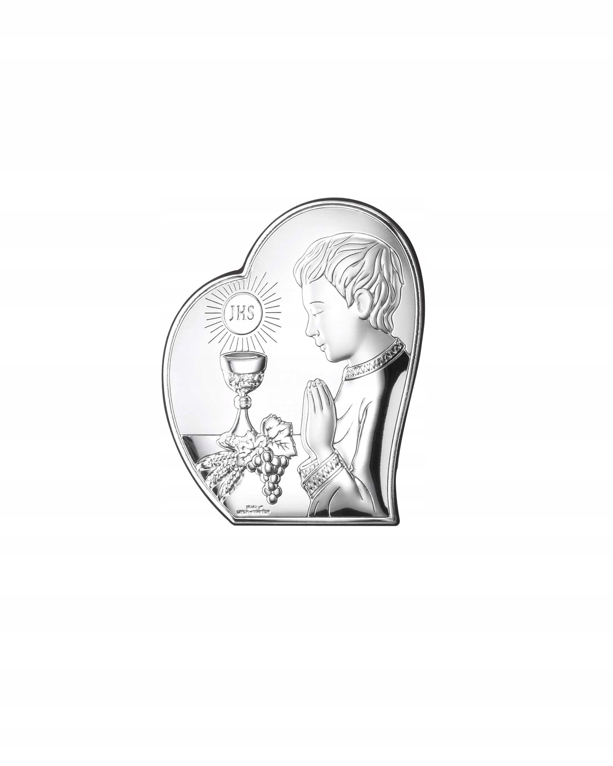 Obrázek Na Svaté Přijímání Pro Chlapce, Stříbrný Suvenýr, Věnování