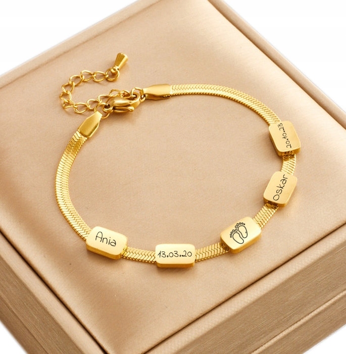 Bransoletka dla mamy siostry z Grawerem