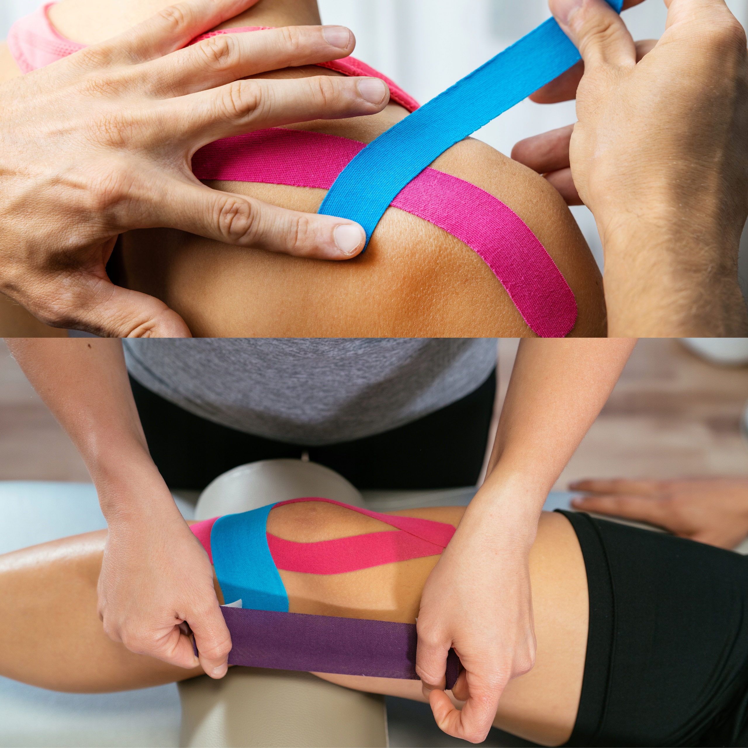 Tejpy taśma kinezjologiczna tejp kinesio do kinesiotapingu 2szt + Nożyczki Rodzaj elastyczne