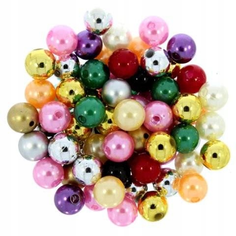 NextBeads Koule Korálky Perličky Akrylové barevné 10mm 500g ~1000ks