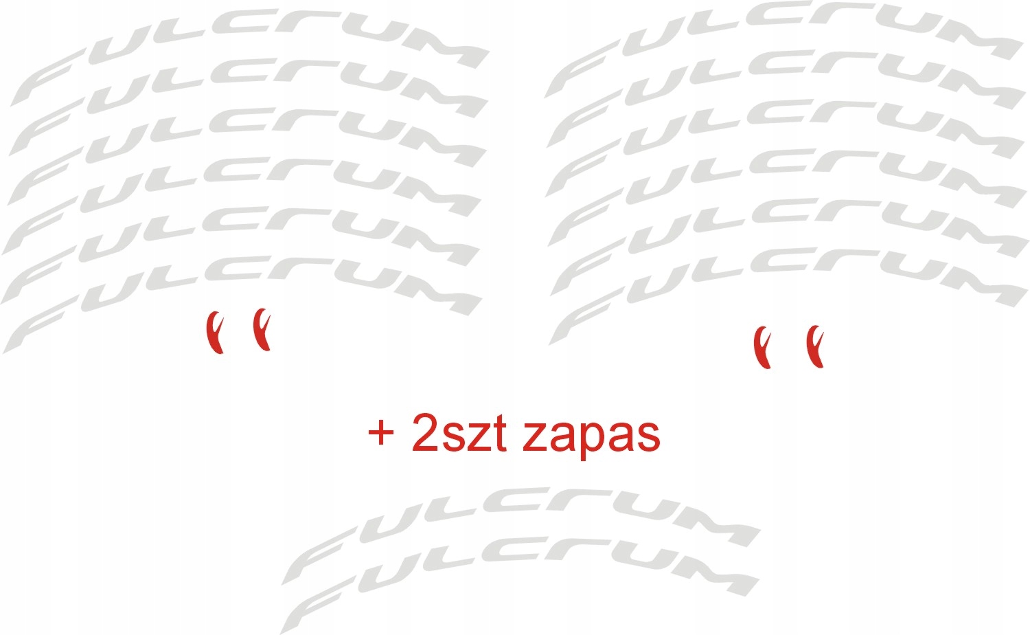FULCRUM naklejki na koła obręcze 26’ 27’ 28’ 29’ Kod producenta YESS Naklejki