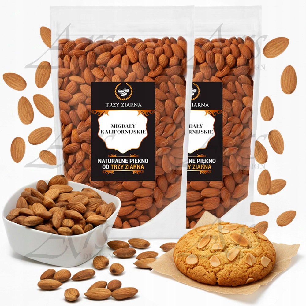 Kalifornské Mandle 2 kg, celé přírodní čerstvé mandle, vysoká kvalita