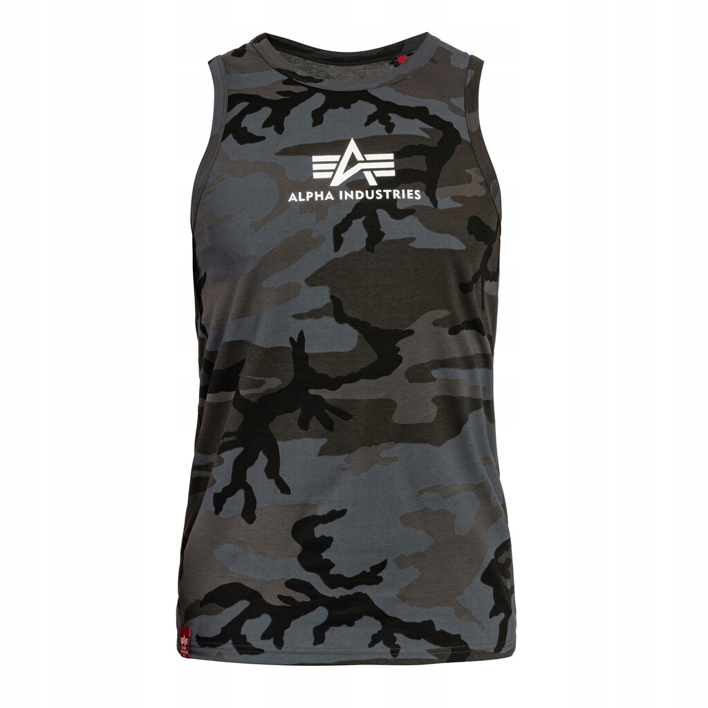 Tričko Tank Top boxerka Alpha Industries Basic Mid Logo Black Camo L