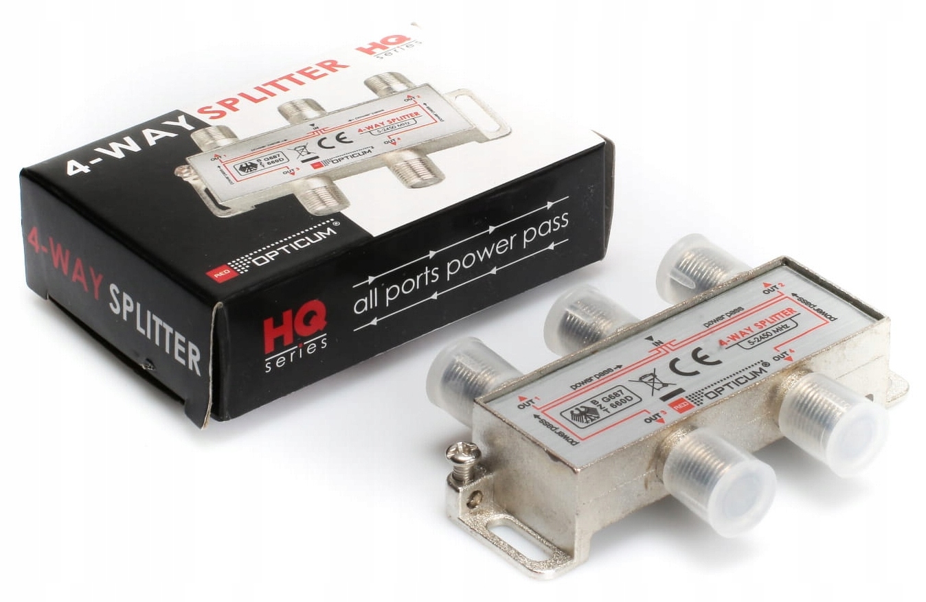 Rozgałęźnik 1/4 Splitter RTV SAT dla LNB Unicable
