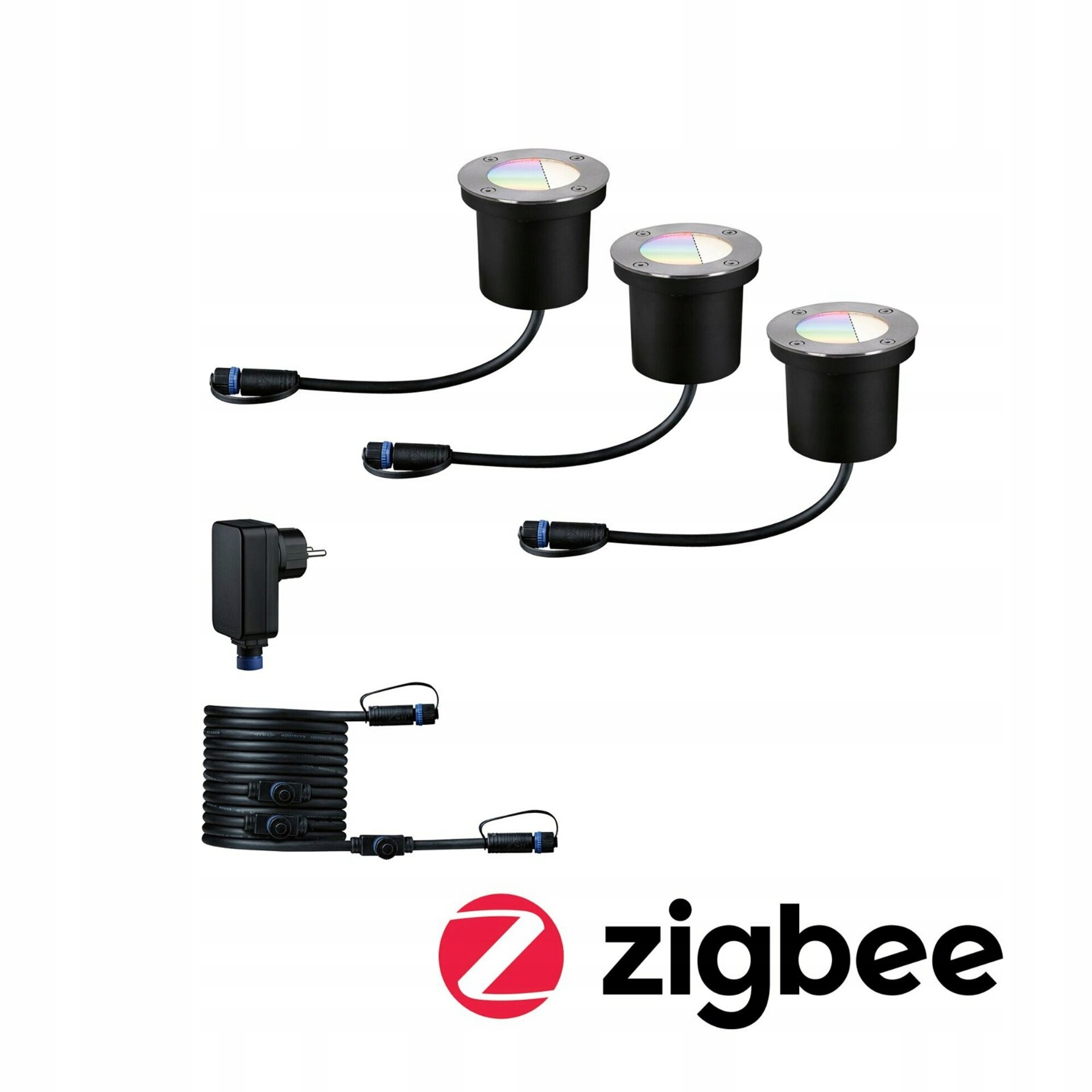 Paulmann Plug & Shine základná sada zemných svietidiel Rgbw ZigBee IP67 24V