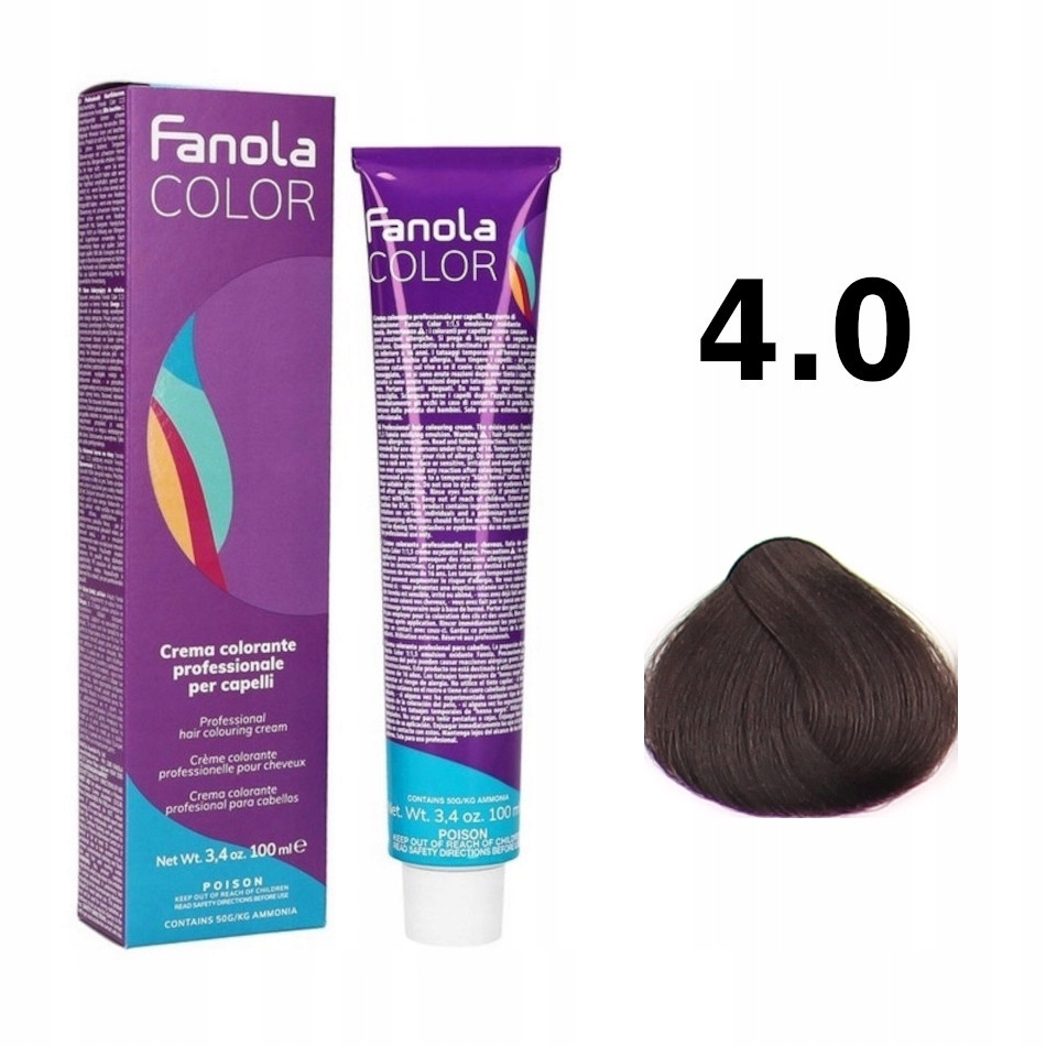 

Fanola Crema Colore 100ml farba do włosów nr 4.0