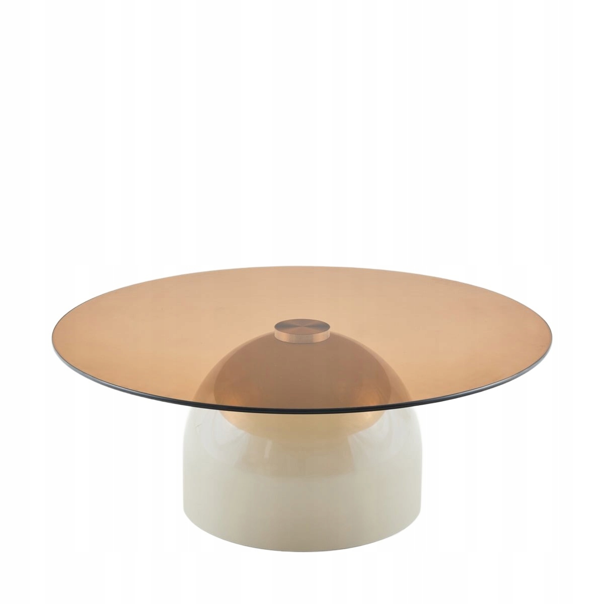 Konferenční stolek Mesita bílý se skleněnou deskou 80x32 cm Homla