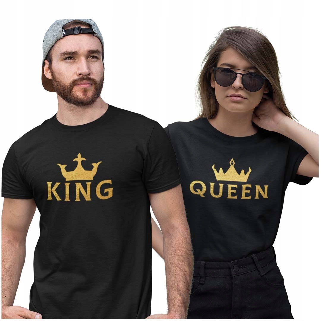 Vêtement Matching Couple T-shirts Couple King Queen - Set Homme Et