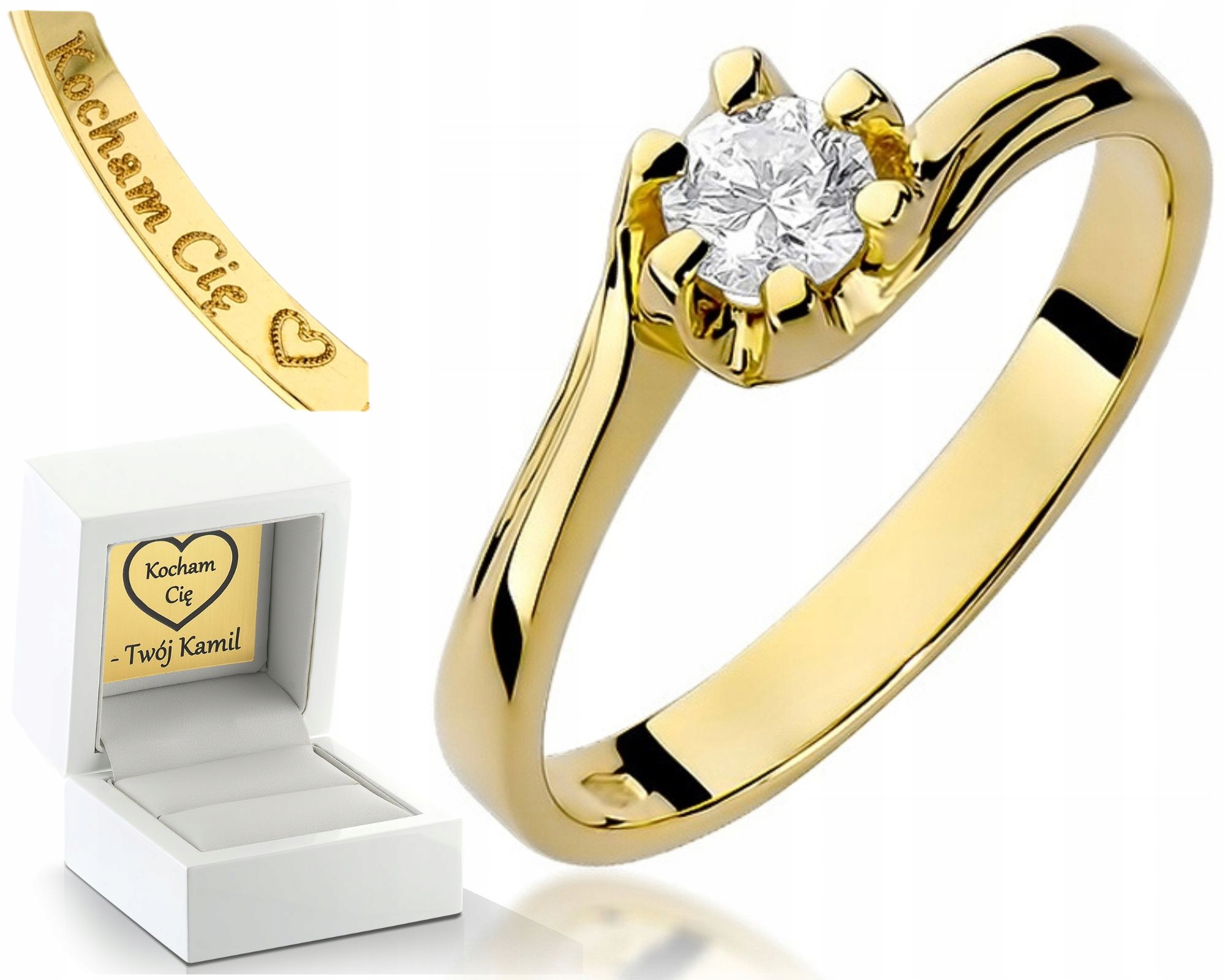 Zlatý Prstýnek S Briliantem 0,30 Ct