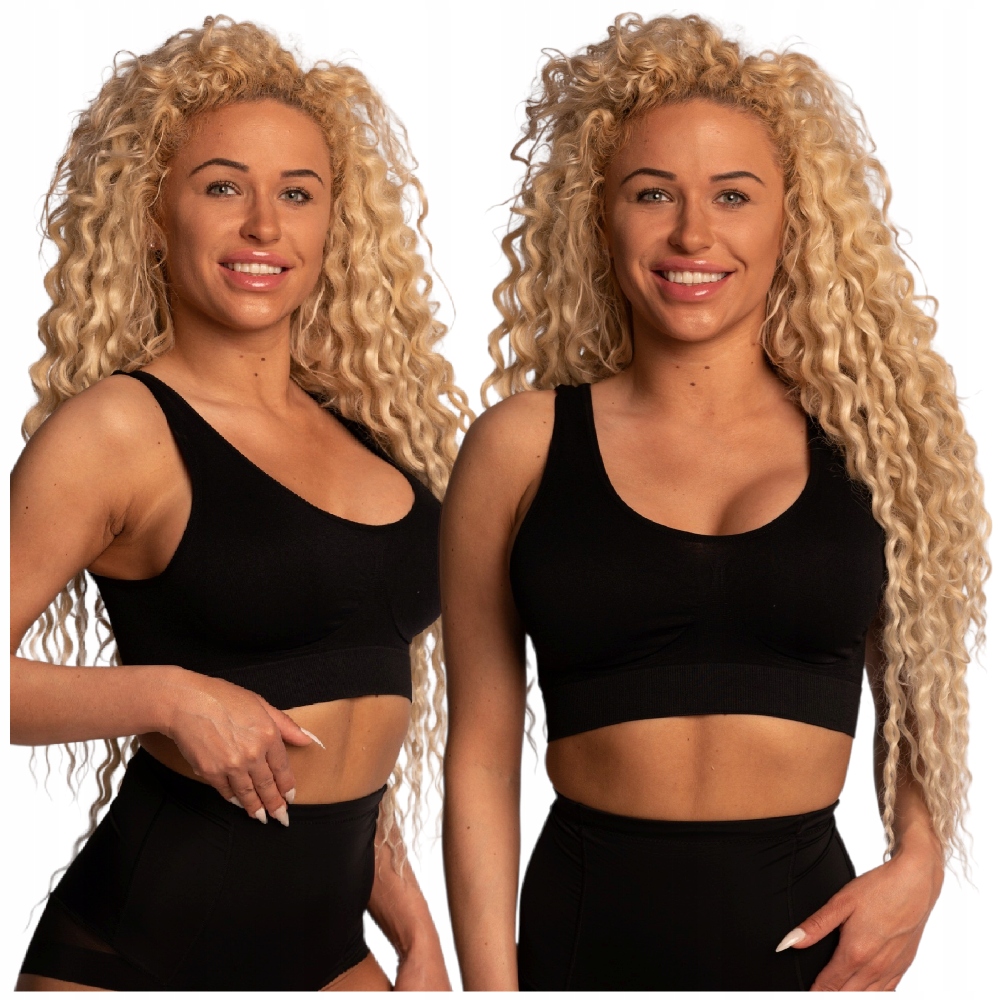 BIUSTONOSZ SPORTOWY TOP DAMSKI STANIK FITNESS BEZ FISZBIN PUSH-UP 2XL
