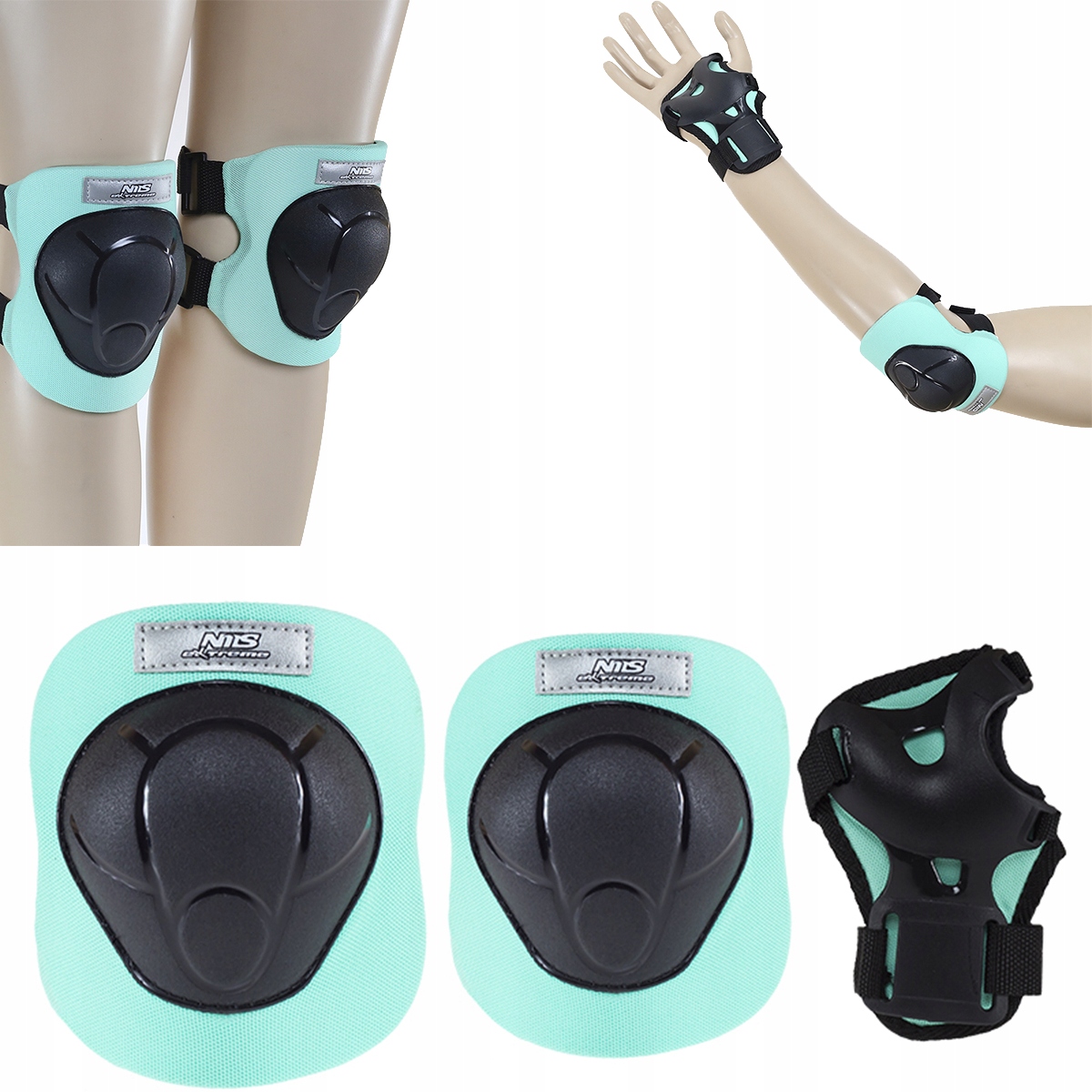 ZESTAW OCHRANIACZY NA NADGARSTKI ŁOKCIE I KOLANA ROWER DESKOROLKA ROZM.L