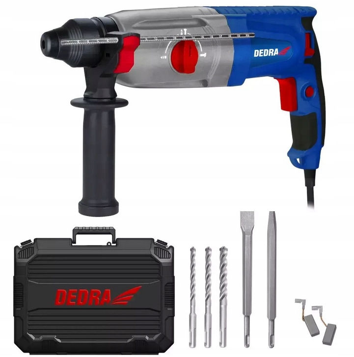 Dedra Młotowiertarka Sds Plus DED7852 1050W 3 Wiertła I Dłuto W Walizce