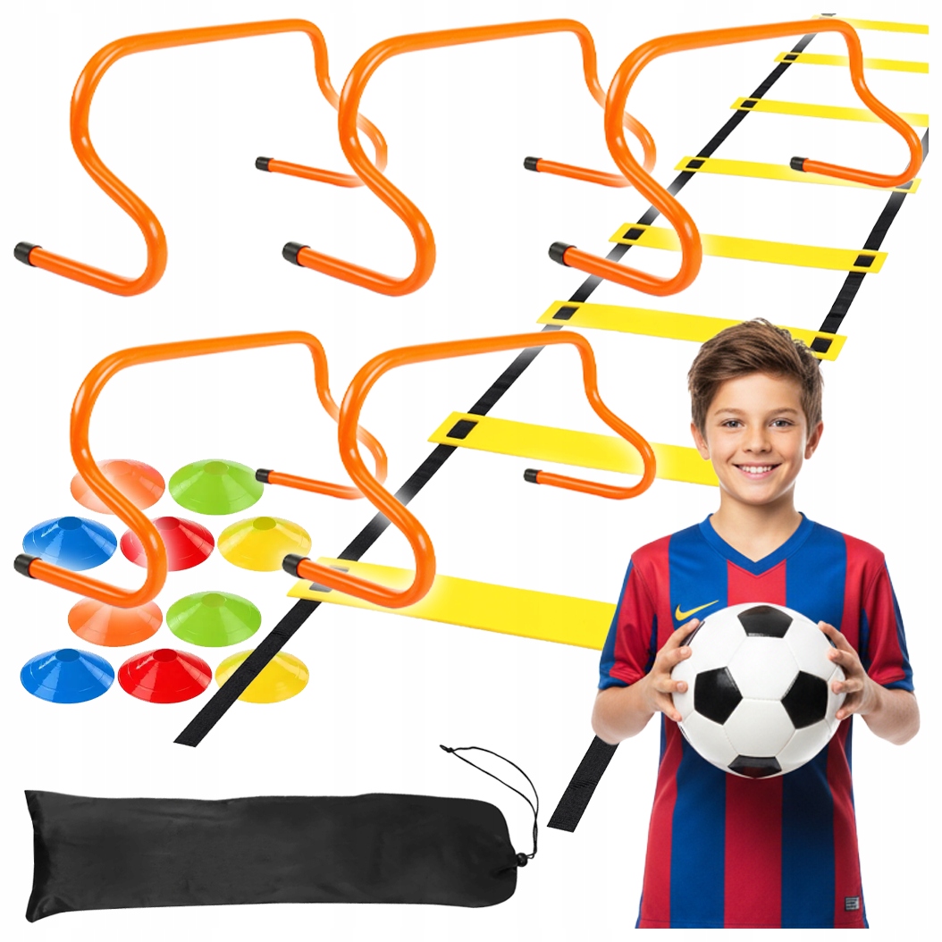 Fotbalový Tréninkový Set Koordinační Žebřík Ploty 15 CM Kuželky