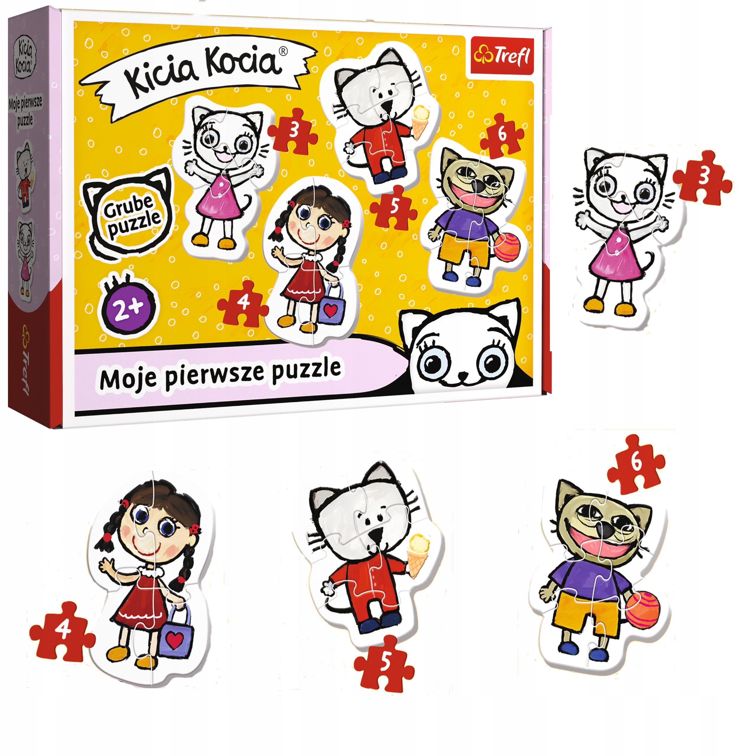 MOJE PIERWSZE PUZZLE KICIA KOCIA TREFL BABY 2+ 36088