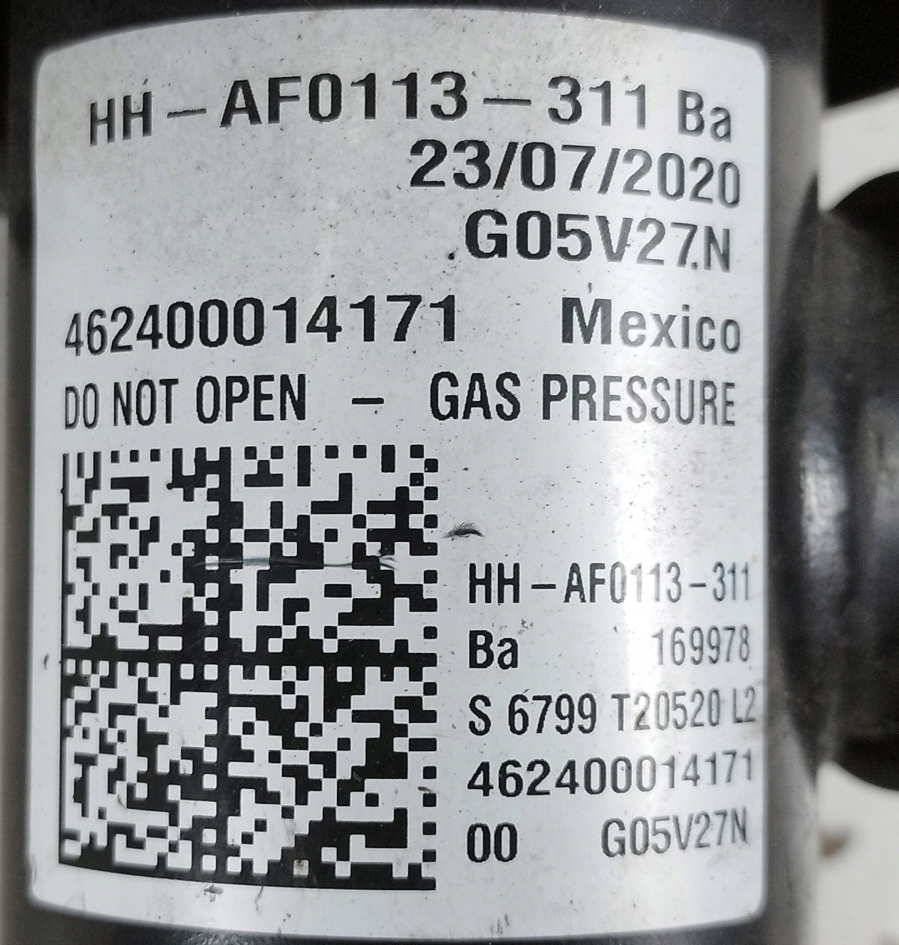 BMW X5 G05 PHEV shock absorber left front MIECH 462400014171 23.07.2020