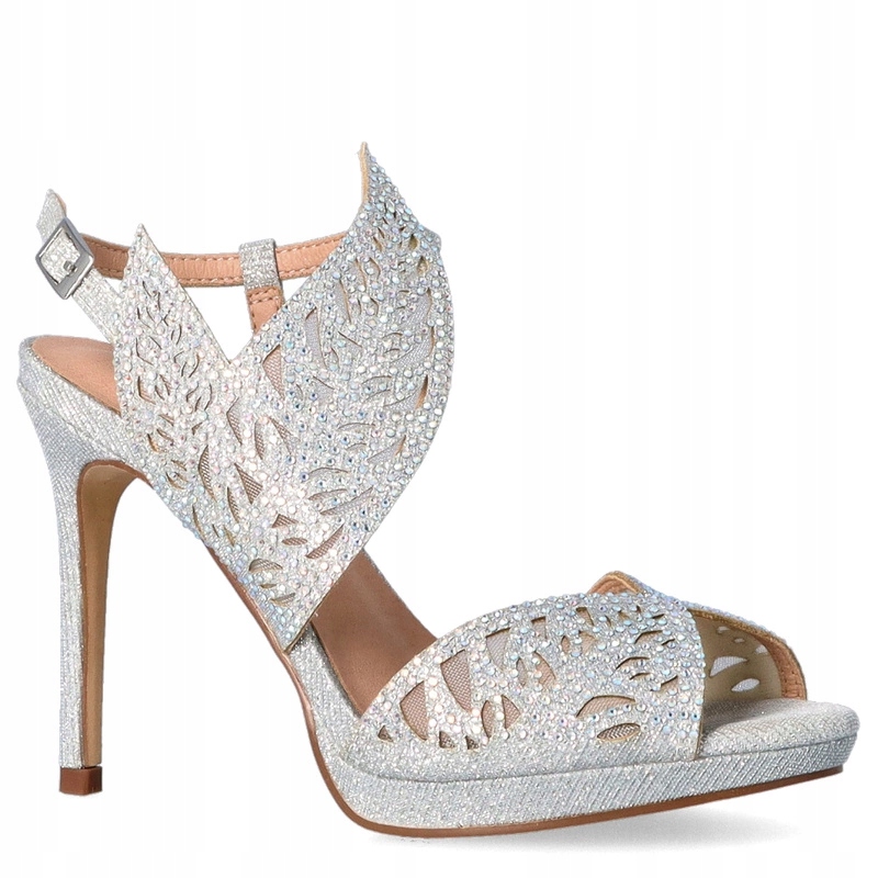 Elegantní sandály Menbur 23938 Stříbrné 38