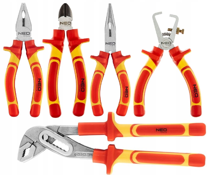 Neo Tools Sada Kleští Pro Elektrikáře 1000V Kombinačky Kleště/ Na Trubky