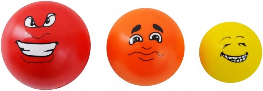 PIŁECZKI ANTYSTRESOWE KOLOROWE 3 SZTUKI BUŹKI