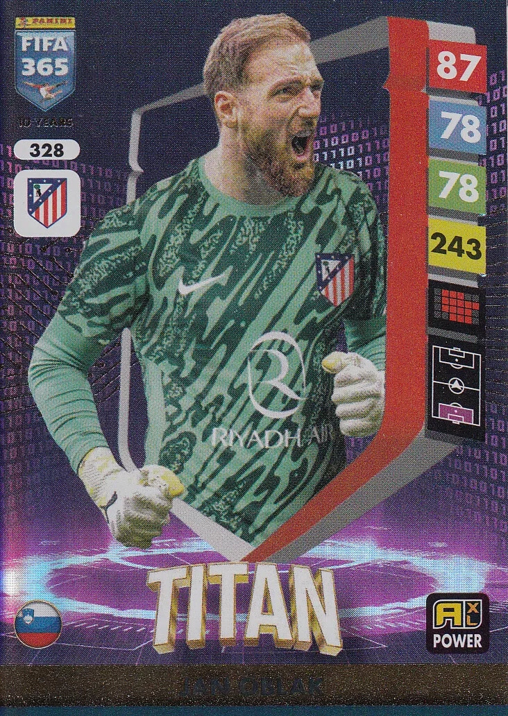 Fifa 365 2025 Titans Jan Oblak 328 karta piłkarska