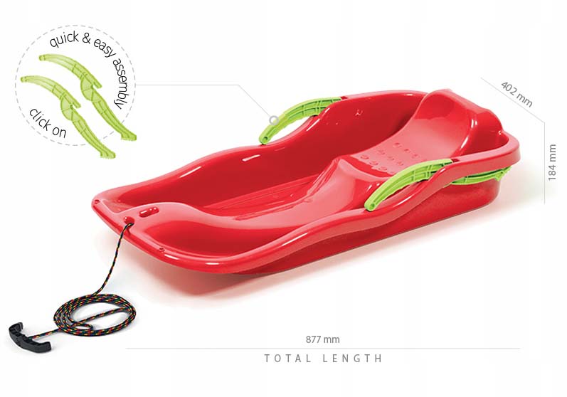 SANKI DZIECIĘCE PLASTIKOWE Z HAMULCEM PROSPERPLAST Marka Prosperplast