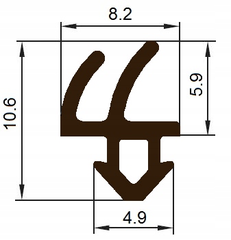 Uszczelka Do Okna Okien Okienna REHAU KR-10 BRĄZ Kod producenta KR-10 Brąz