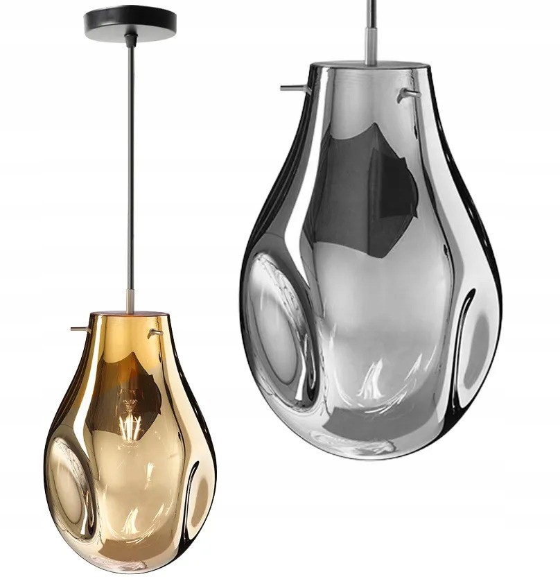 Závěsné Stropní Svítidlo Skleněná 30 cm Amber Moderní nepravidelný tvar