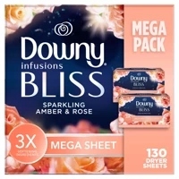 Levně Vonné ubrousky do sušičky Sada 2 x 65ks Downy Amber & Rose