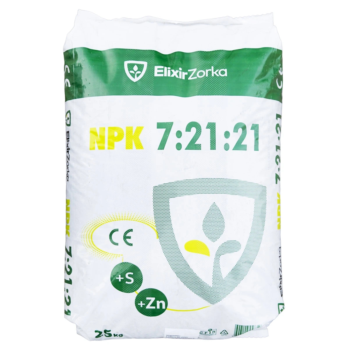 Elixir Npk 7-21-21 25 Kg Nawóz Stały Siarka Cynk Dużo Fosforu Potasu
