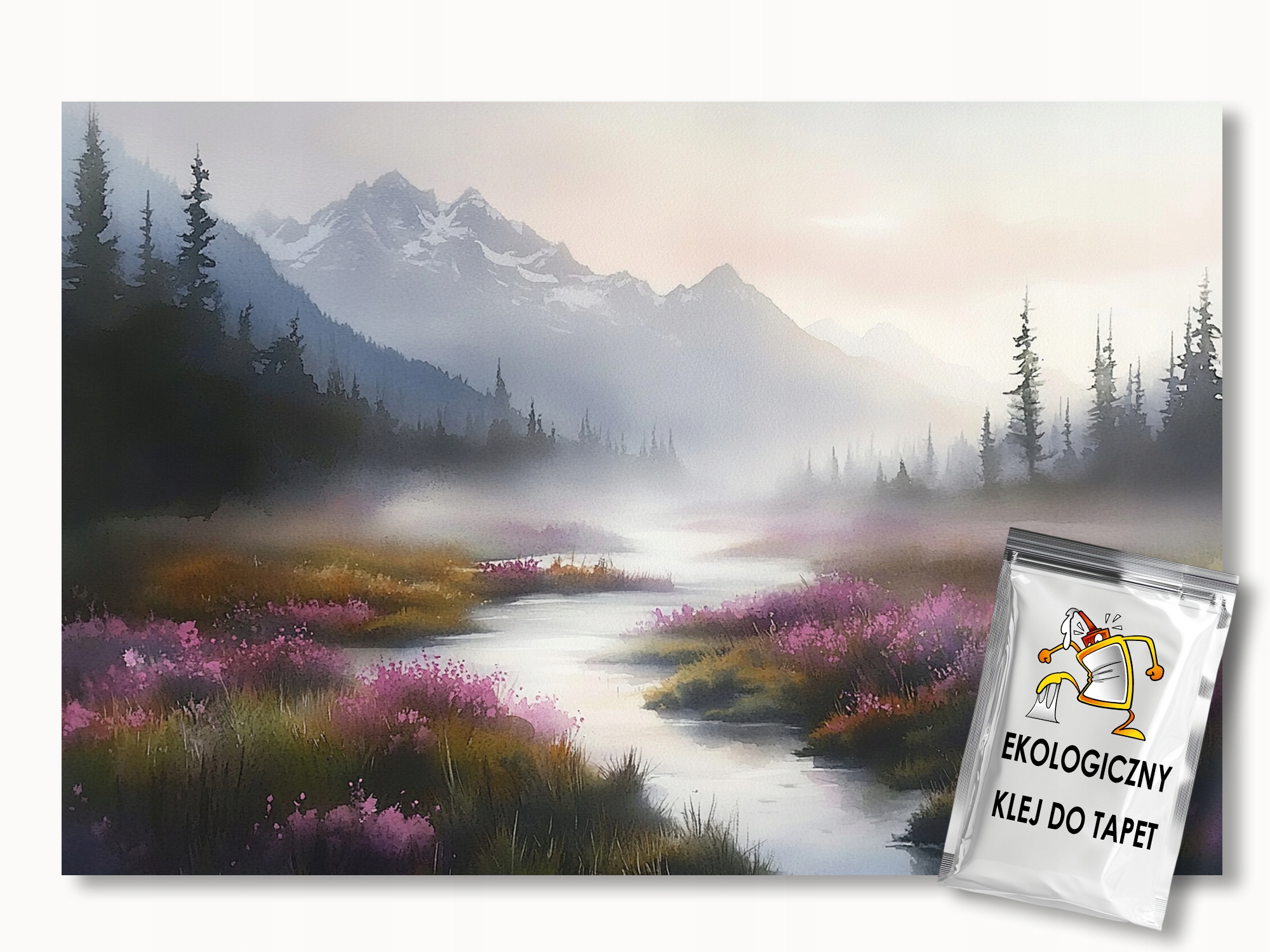 Fototapeta Flizelina Krajina Hory Les Řeka Mlha Vřesoviště 250x175 110g