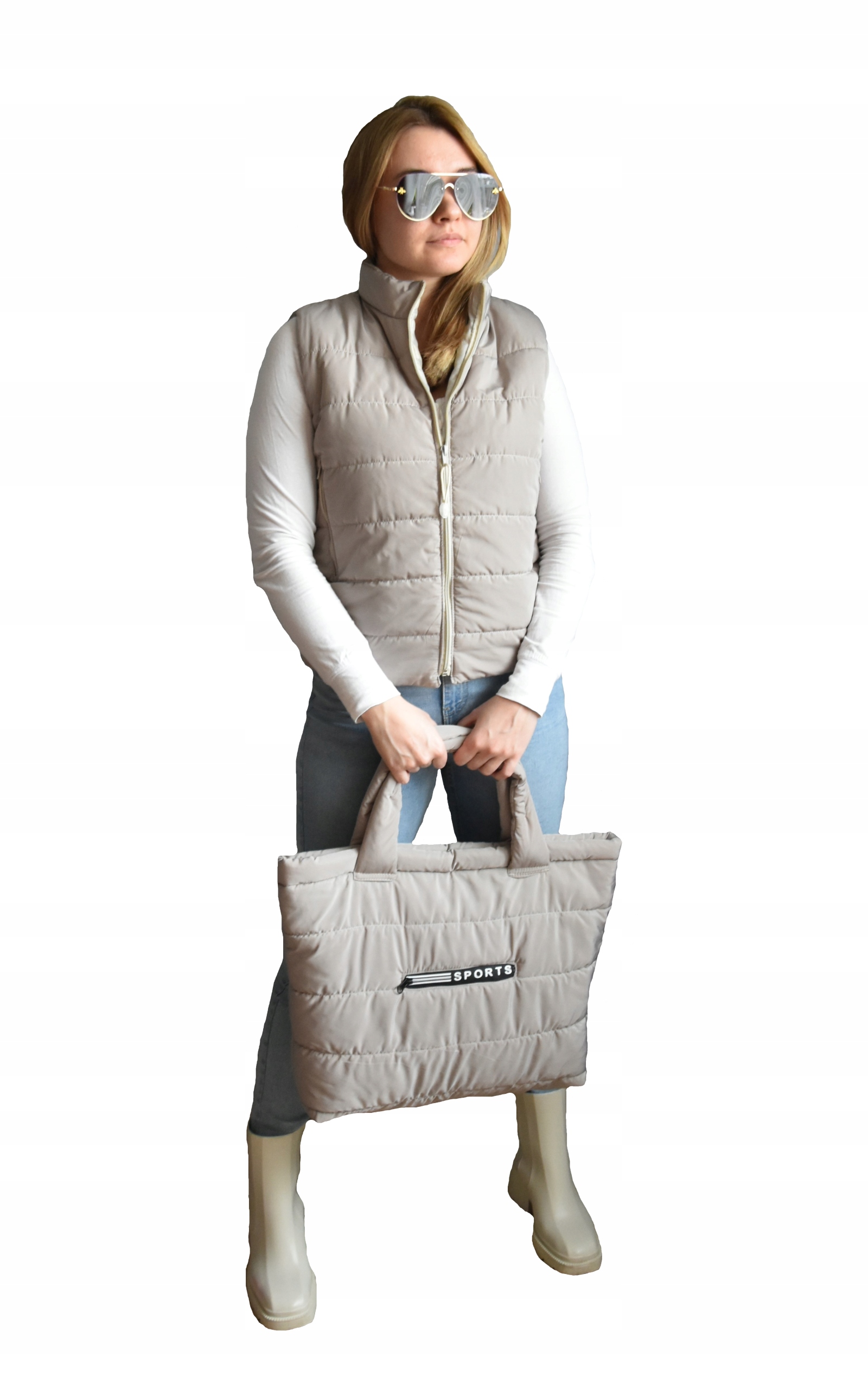 TORBA SHOPPER DAMSKA PIKOWANA DUŻA SPORTOWA A4 Marka inna