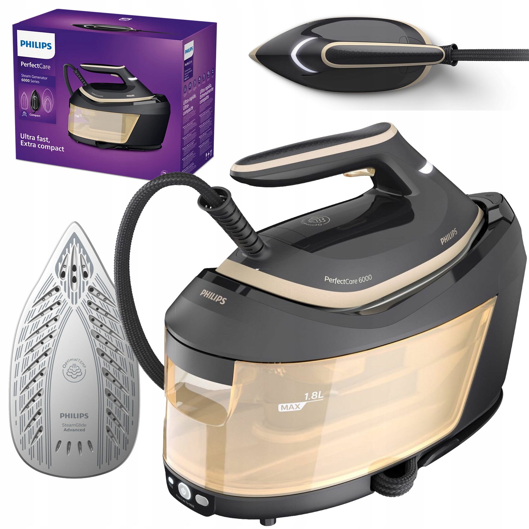 Stacja Parowa Żelazko z Generatorem Pary Philips PSG6064/80 2400W